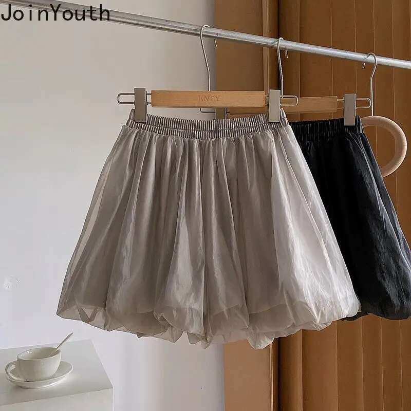2025 New Bottoms Sweet Shorts for Women High Waist Patchwork Gauze Loose Pants Fashion Korean Summer Pantalones Cortos De Mujer