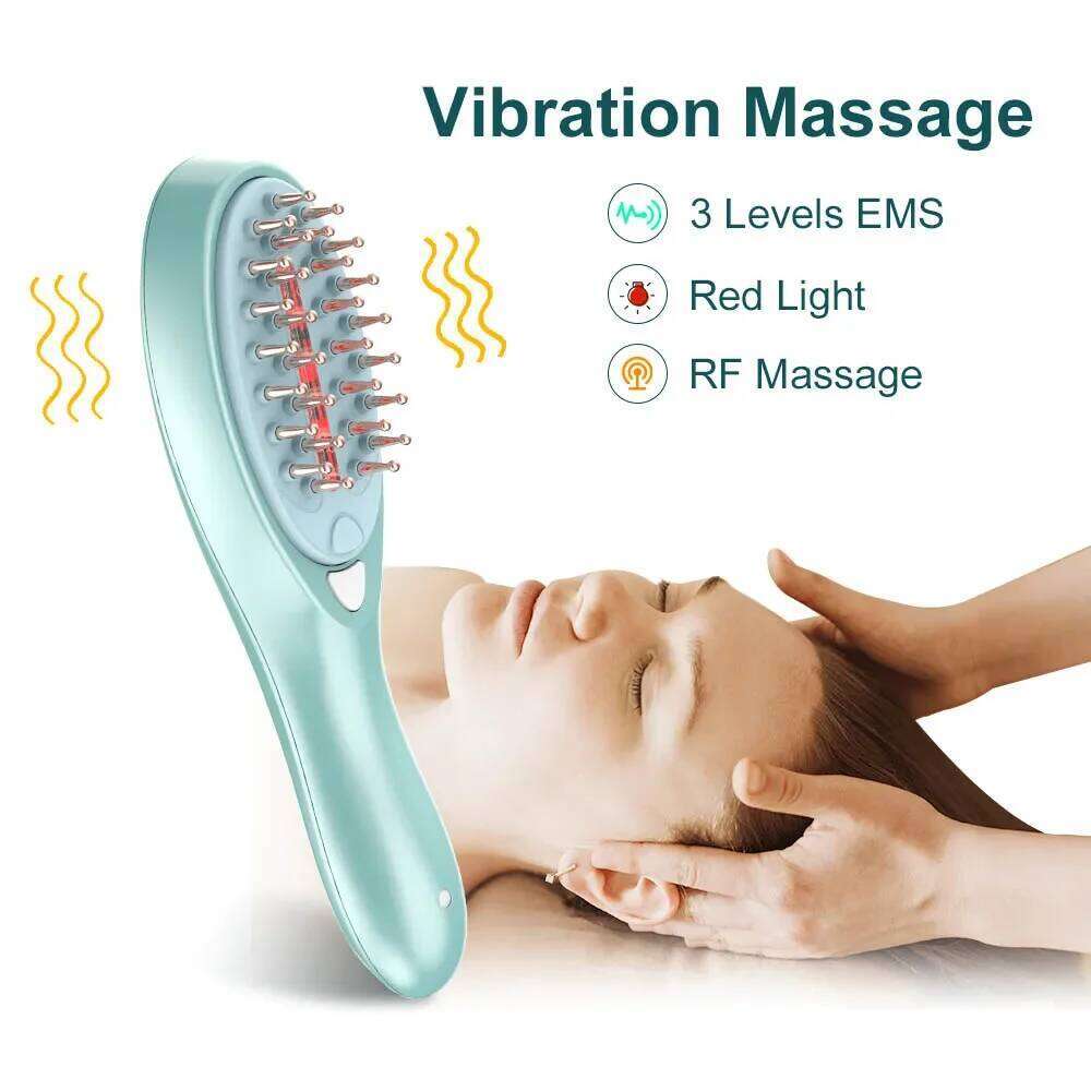 Updated Design Electric Massager Combs hine Growth Scalp Application Tools Hair Massage Brush Comb