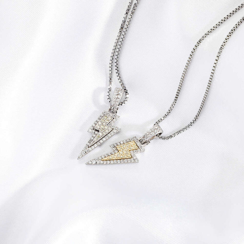 Trendy Street Disco Hip-Hop Full Dia Lighing Necklace Cool Sier Choker Pendant Jewelry