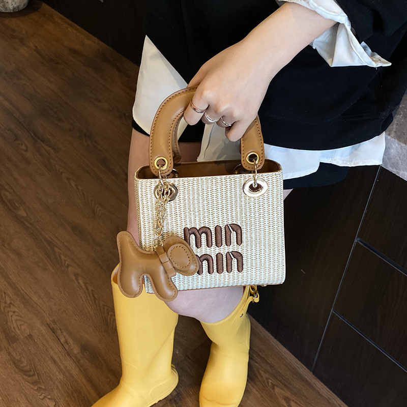 Free Shipping 2025 Luxury Trendy Woven Beach Bag for Women - Crossbody Shoulder Bag with Top Handle