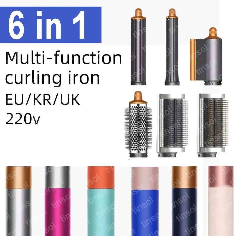 6 In1 Multi-Function Curling Iron Straightener Curling Barrel Hair Dryer Hairdressing Salon Tools Hot Air Brush