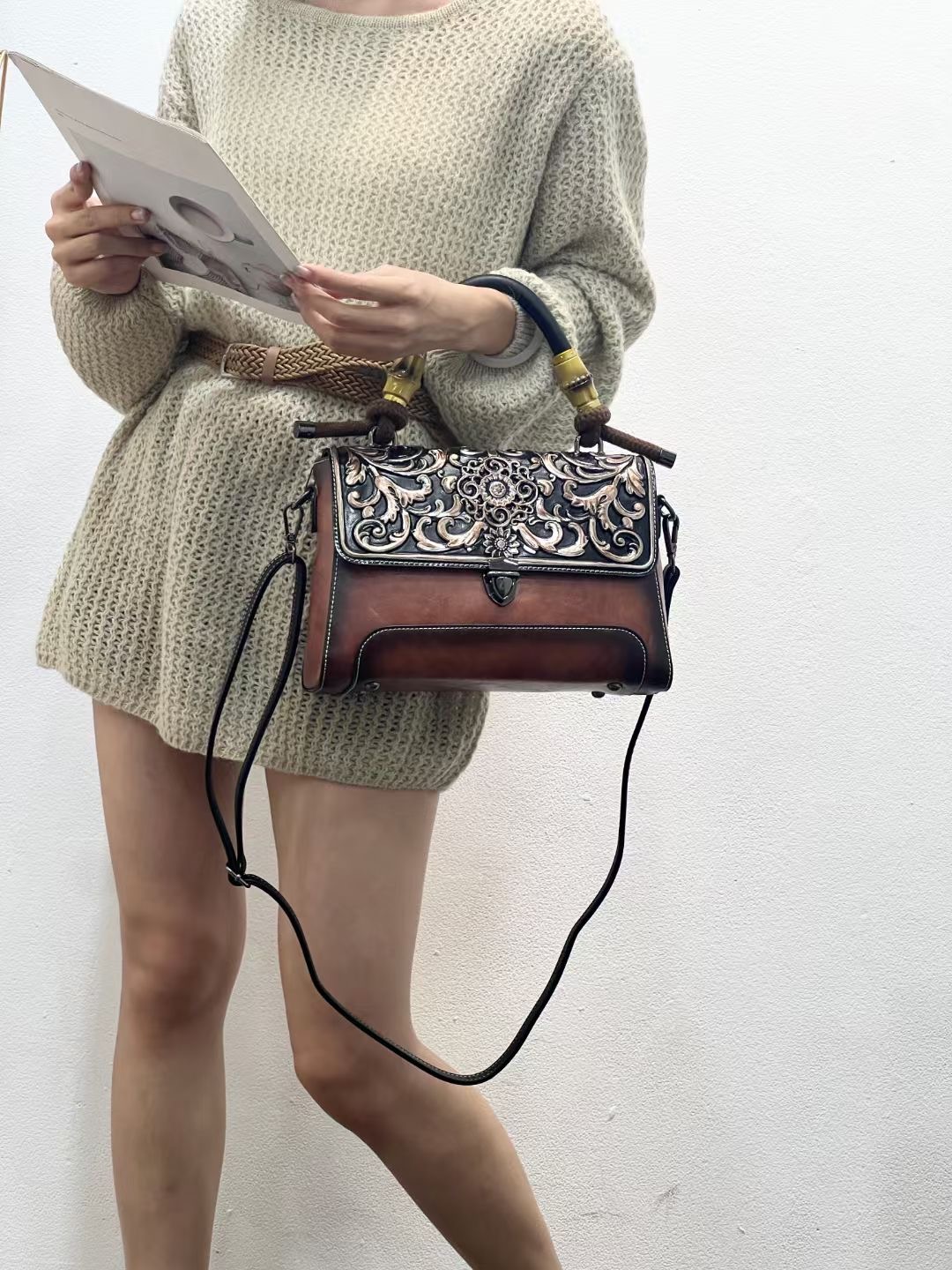 RH8783 Chinese Floral - Embroidered Handbags designer bag Support customization