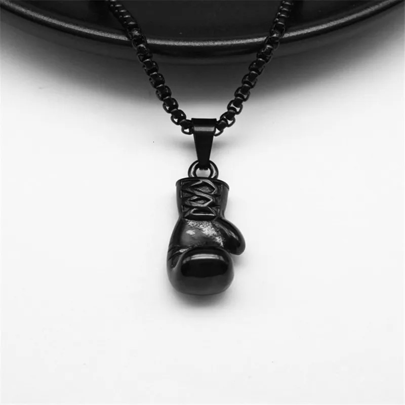 Boxing Gloves Boxer Men Necklaces Pendants Chain Punk Trendy for friend Stainless Steel Jewelry Creativity Gift Wholesale 250617