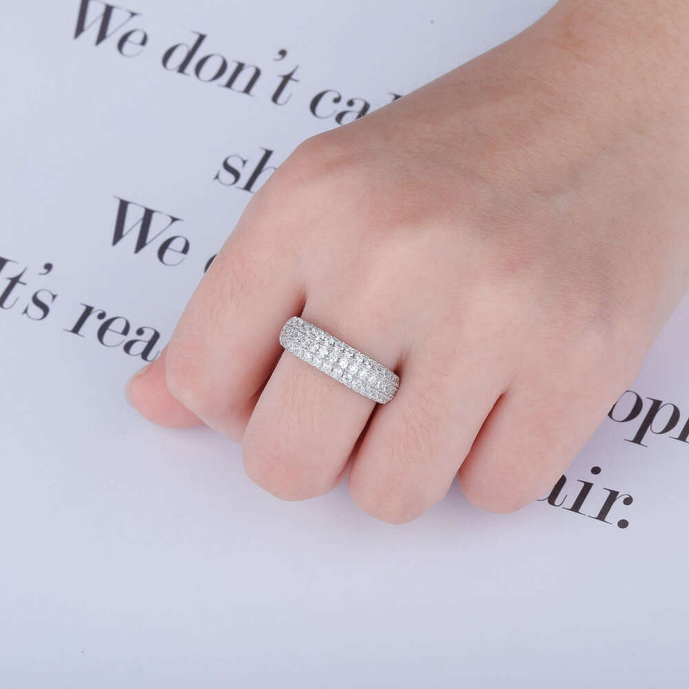 Ins Full Diamond Texture Silver Fashion Starry Sky Ring Gold Australia