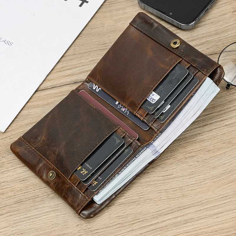 Newsbirds Leather Short Wallet Card Purse Bifold Coins Holder Short Purse Male Leather Mens Wallet Real Cowskin Zipper Wallet Z250621