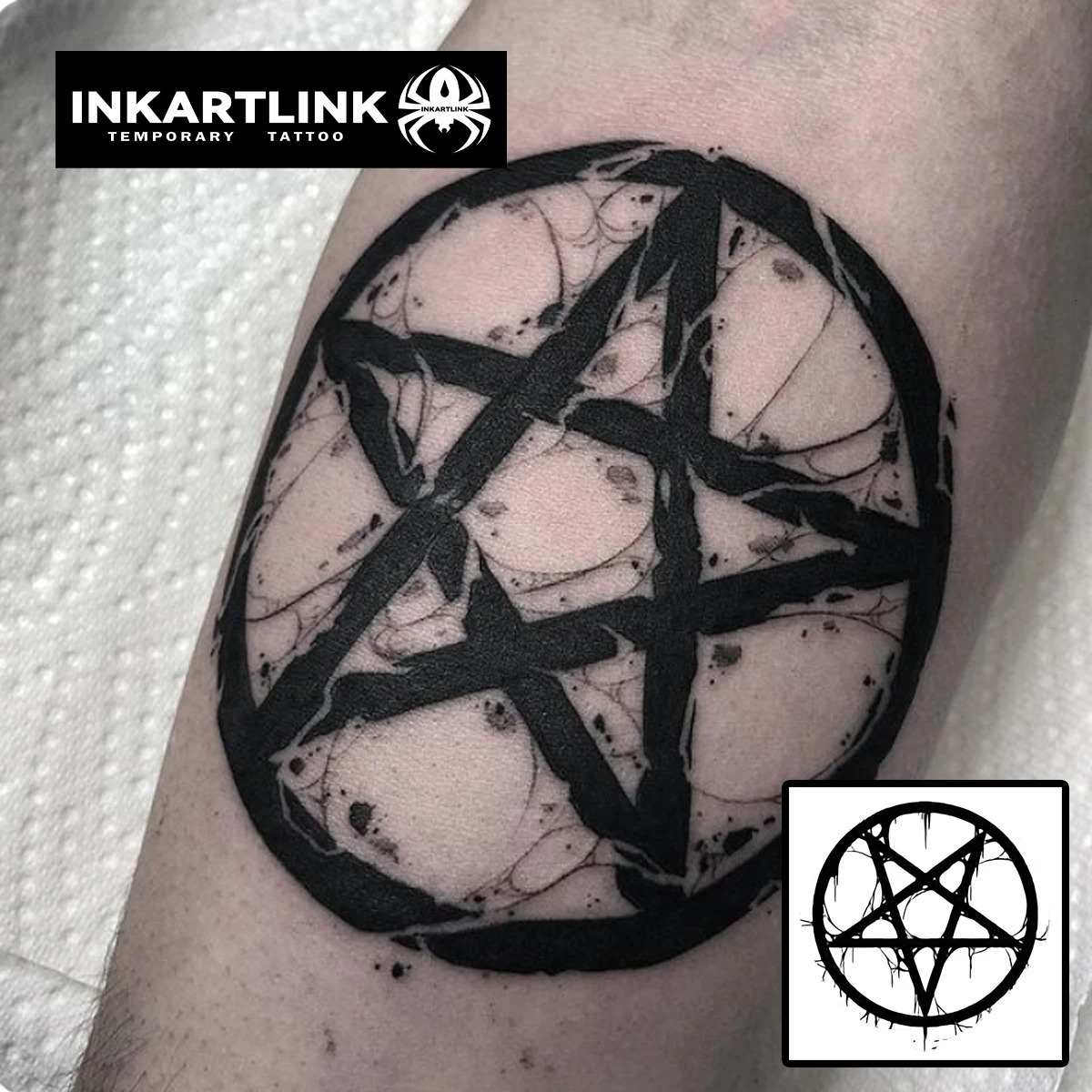 FivePointed Star Temporary TattooLasts To 15 Days Technology Magic Waterproof Semi Permanent Sticker 250619