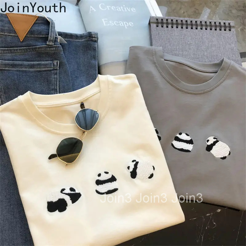 2025 Ropa Mujer Summer Tshirts White Shirts for Women O-neck Short Sleeve 3D Embroidery Y2k Tops Casual Chic Oversized T Shirt