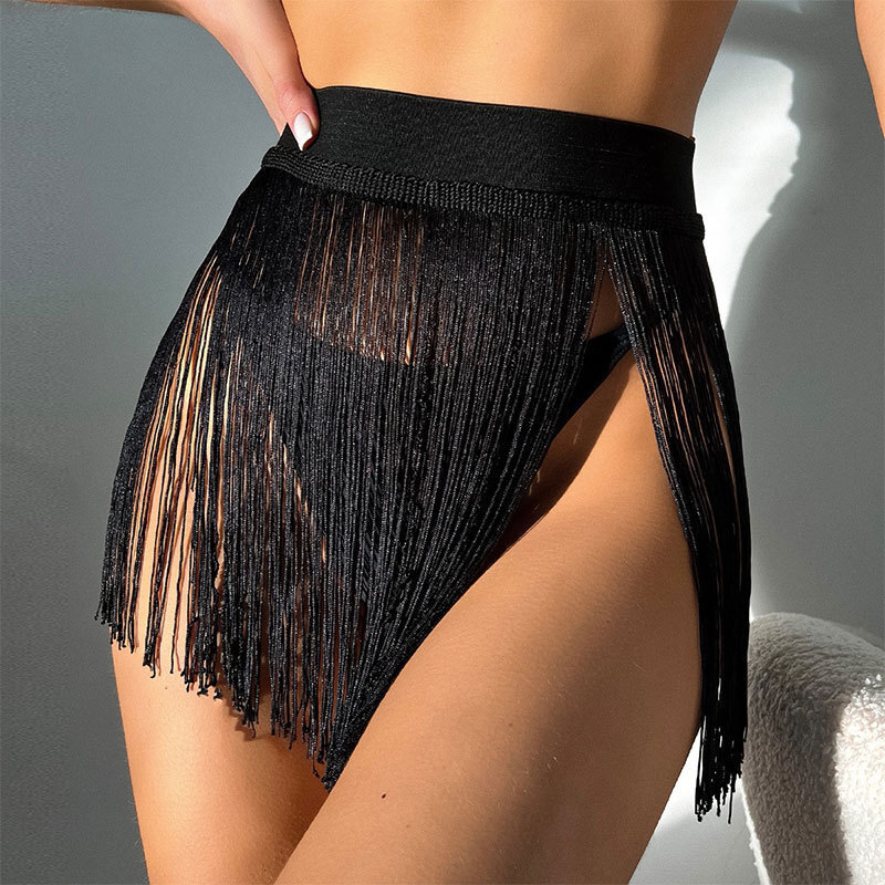 Free Shipping Designer Beach Pantsamazon Swimsuit 2025 New European And American Sexy Tassel Mini Skirt Beach Vacation Bikini Cover-up Swim Shorts Ski