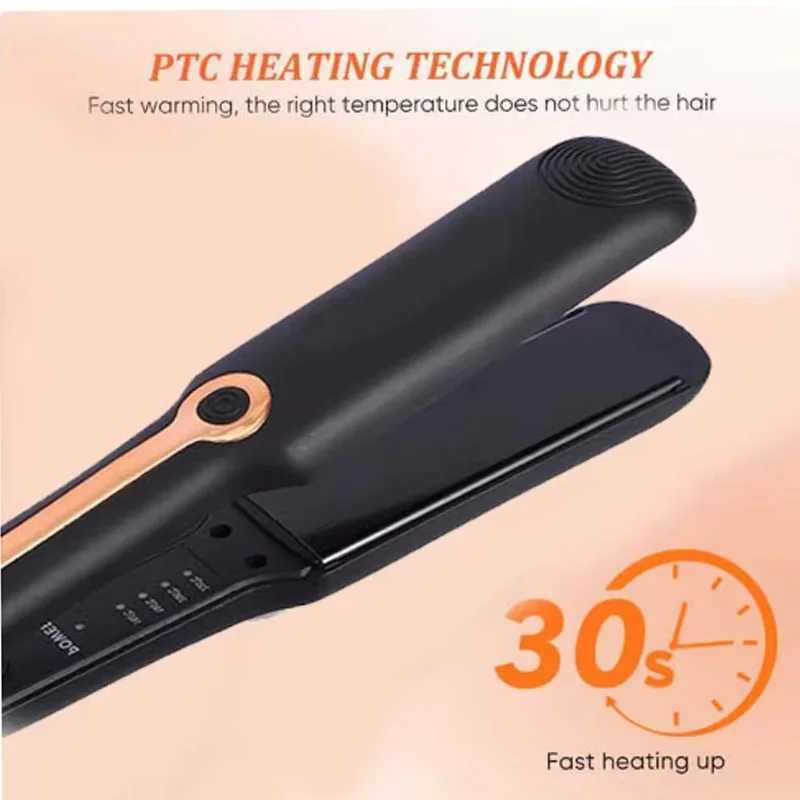 Salon Hair Styler Tool Adjustable Professional Hair Straightener 2 in 1 Professional Ceramic Flat Iron Negative Ion Large HomeXJ250621