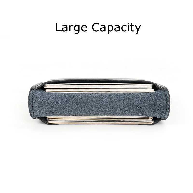 Genuine Leather Card Wallet for Men Super Slim Mini Holders Wallet Folding Thin Card Purse Soft Small Bags for Women Z250621