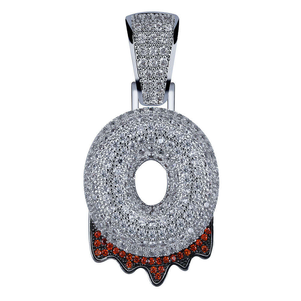 Hip Hop Personality Lava Rock English Letter Pendant DIY Splicing Micro Pave Zircon Men's Trendy Necklace