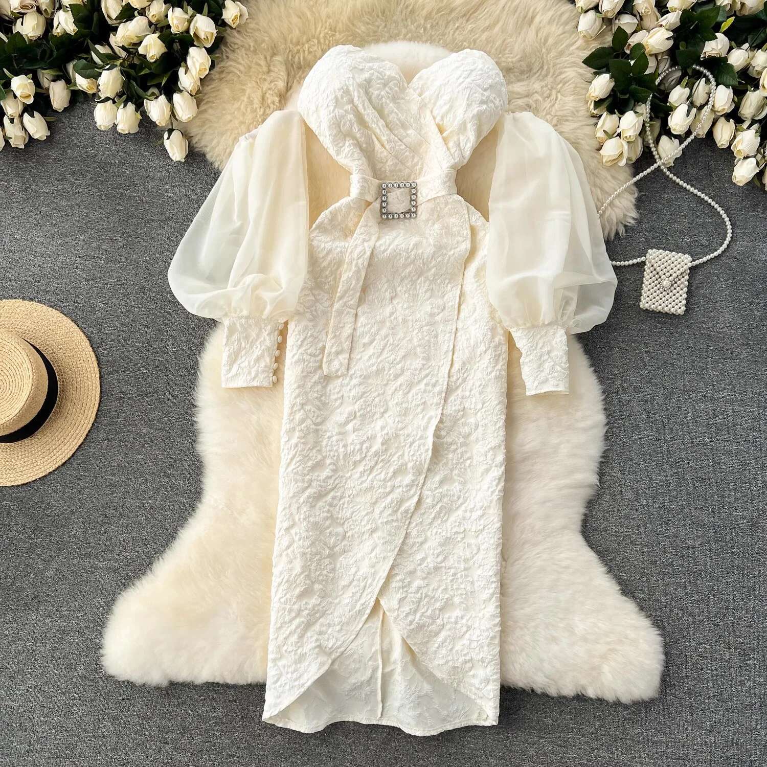 Sexy Off Shoulder Party Dress Strapless Lantern Sleeve Slim Women Clothes Evening Dresses Fashion Elegant Long Robe Vestidos