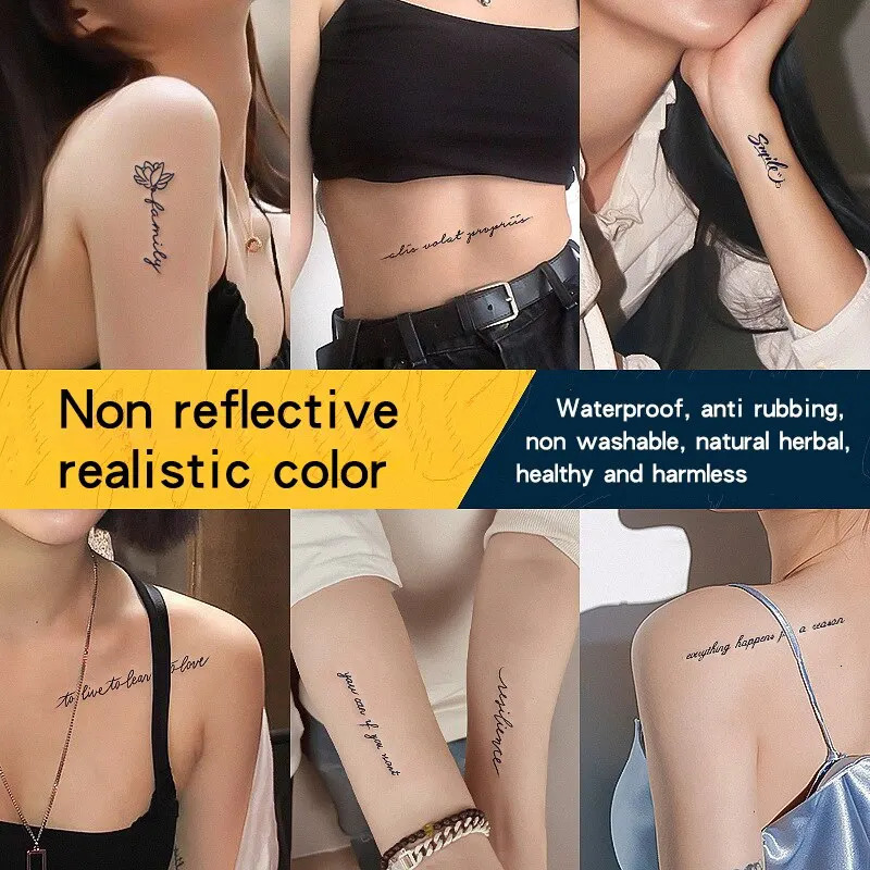 Tattoo Sticker Disposable Herbal Juice Semi Permanent Waterproof Collabone Tattoo Sticker 30 Painless Safe Tattoo Patterns Sexy 250619