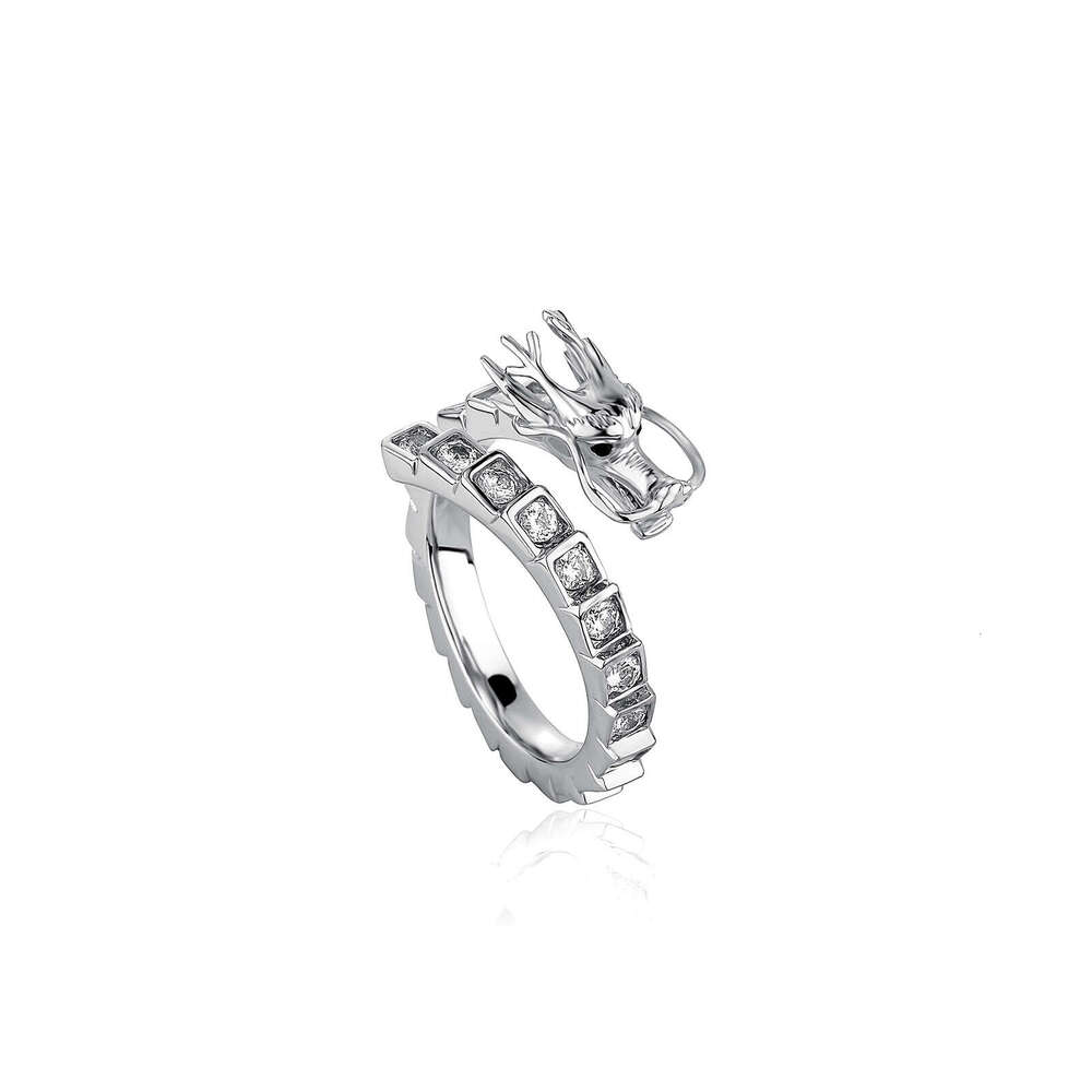 Jin Ao National Trend Three-Dimensional Dragon Chinese Style Hip-Hop Open Ring for Men and Women Daily Personality Trendy Match