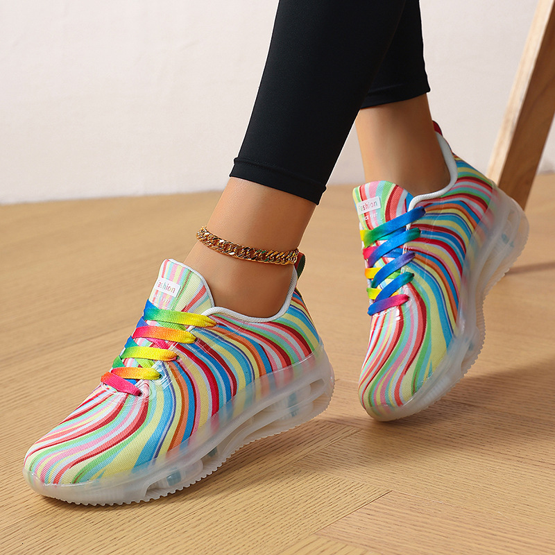 Luxury Brand Designer Shoes Sandals 2025 New Foreign Trade Large Size Lace-Up Colorful Low-Top Sneakers Graffiti Lazy Canvas Flat Shoes Cross-Border W