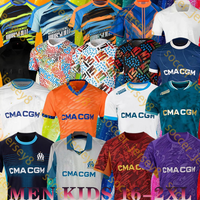 24 25 26 maillot de foot GREENWOOD marseilL e jersey soccer 125th Anniversary 4th WAHI OUNAHI harit 2024 2025 2026 OM man kids kits football shirt hommes enfants NDIAYE
