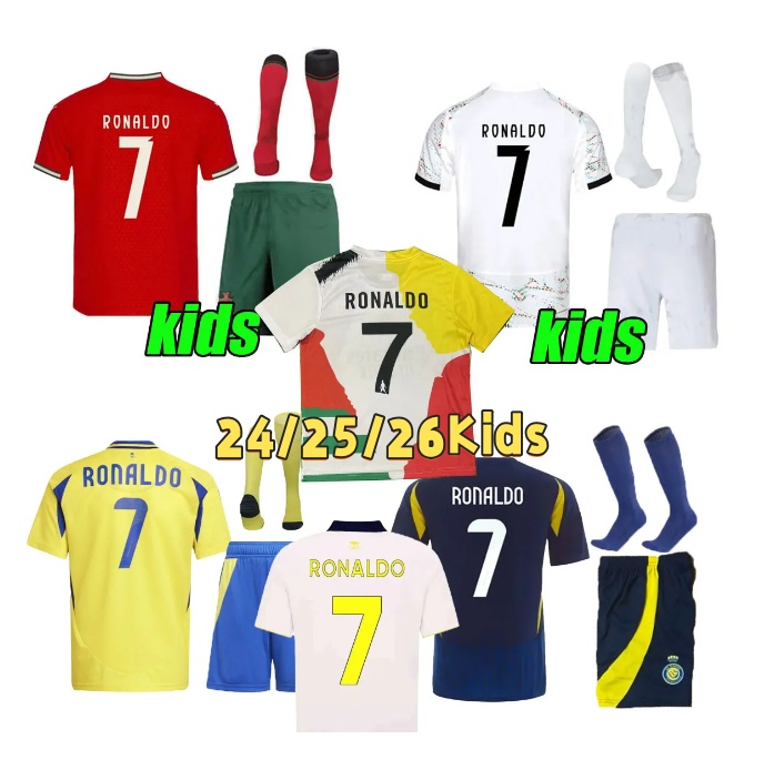 kids football kits Ronaldo soccer Jerseys 24 25 26 CR7 Gonzalo Martinez Talisca Ghislain Konan Vincent Aboubakar men Football shirt.456