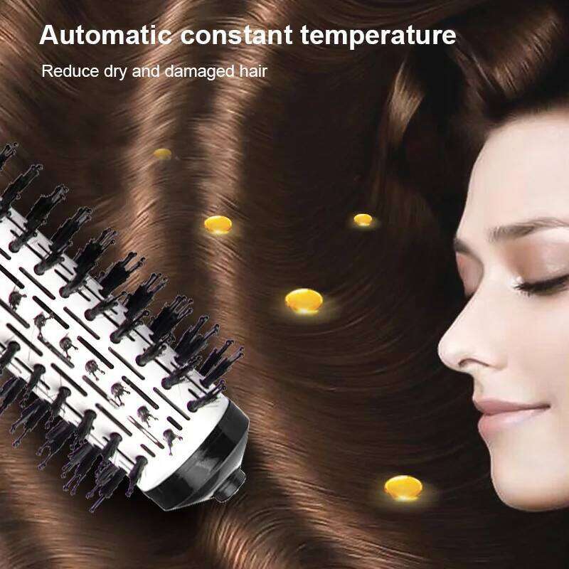 Dryer And Straightening Hot Comb Electric Professional Hair Curler Straightener Smoothing Heating Brush For Woman 2 In 1
