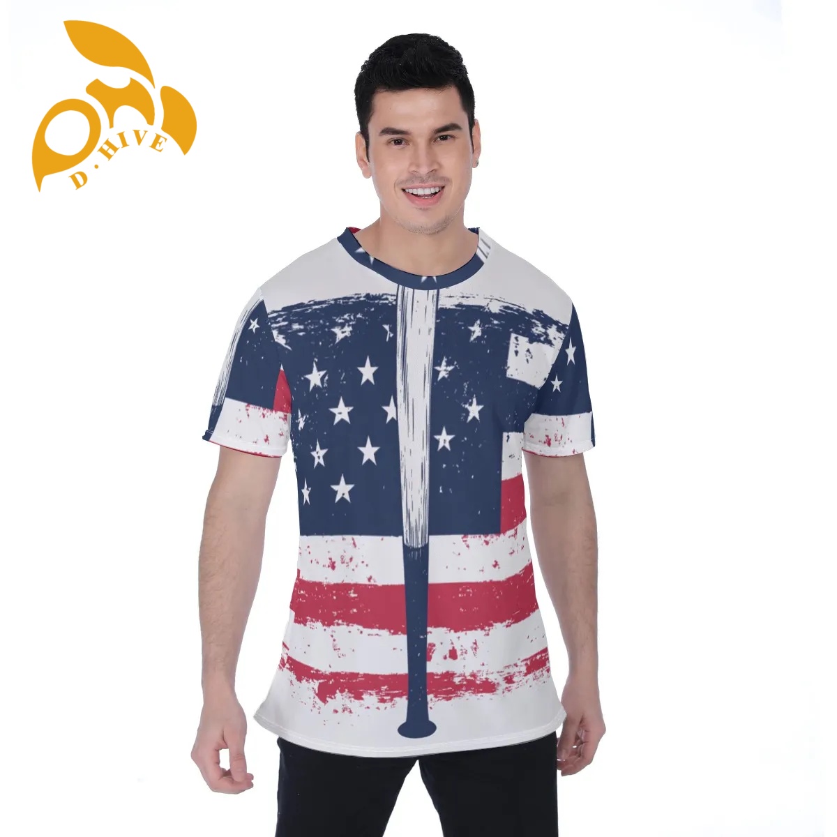 free shipping of customized fashionable All-Over Print Men's T-shirt | Birdseye with exquisite Round neck design High-quality fabric Sports