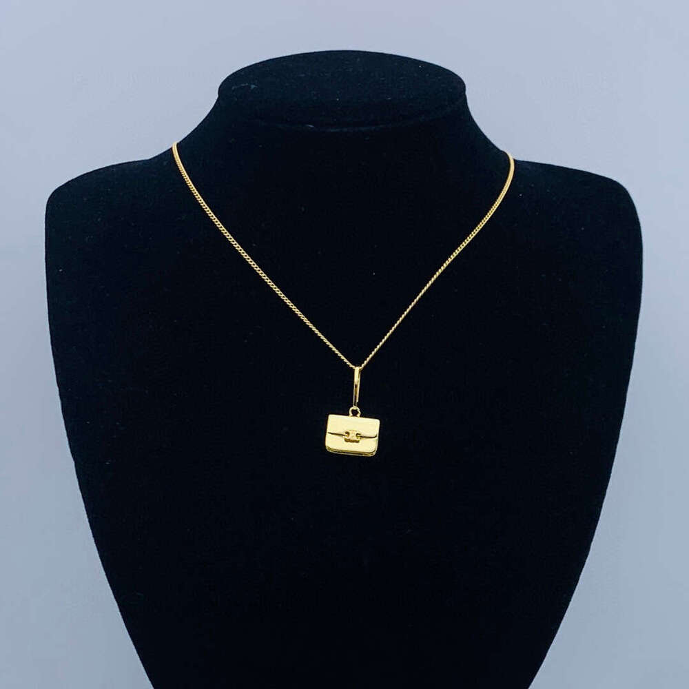 cel New Arc de Triomphe Dia Necklace, Cel Letter Versatile Choker, Brass Jewelry for Women 8a30