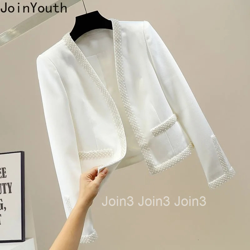 Heavy Beading Coats for Women Tunic Long Sleeve Overcoat 2025 Ropa Mujer Temperament Lady Tops Fashion Korean Vintage Jackets