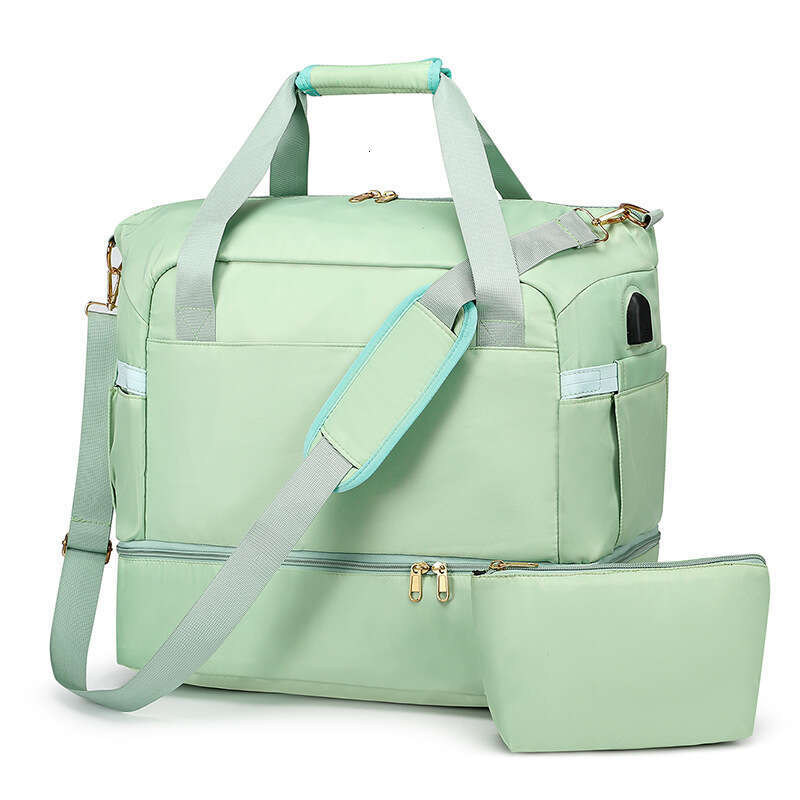 Travel with Expandable Layer, Large Capacity, High-End Feel, Can Be Used as a Suitcase, Waterproof Oxford Cloth, Dry and Wet Separation Sports Bag