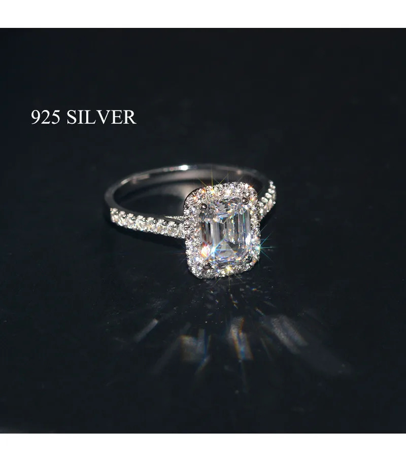 CC Rings For Women Silver Color Cubic Zirconia Ring Bridal Wedding Engagement Fine Jewelry Accessories CC3123 250617
