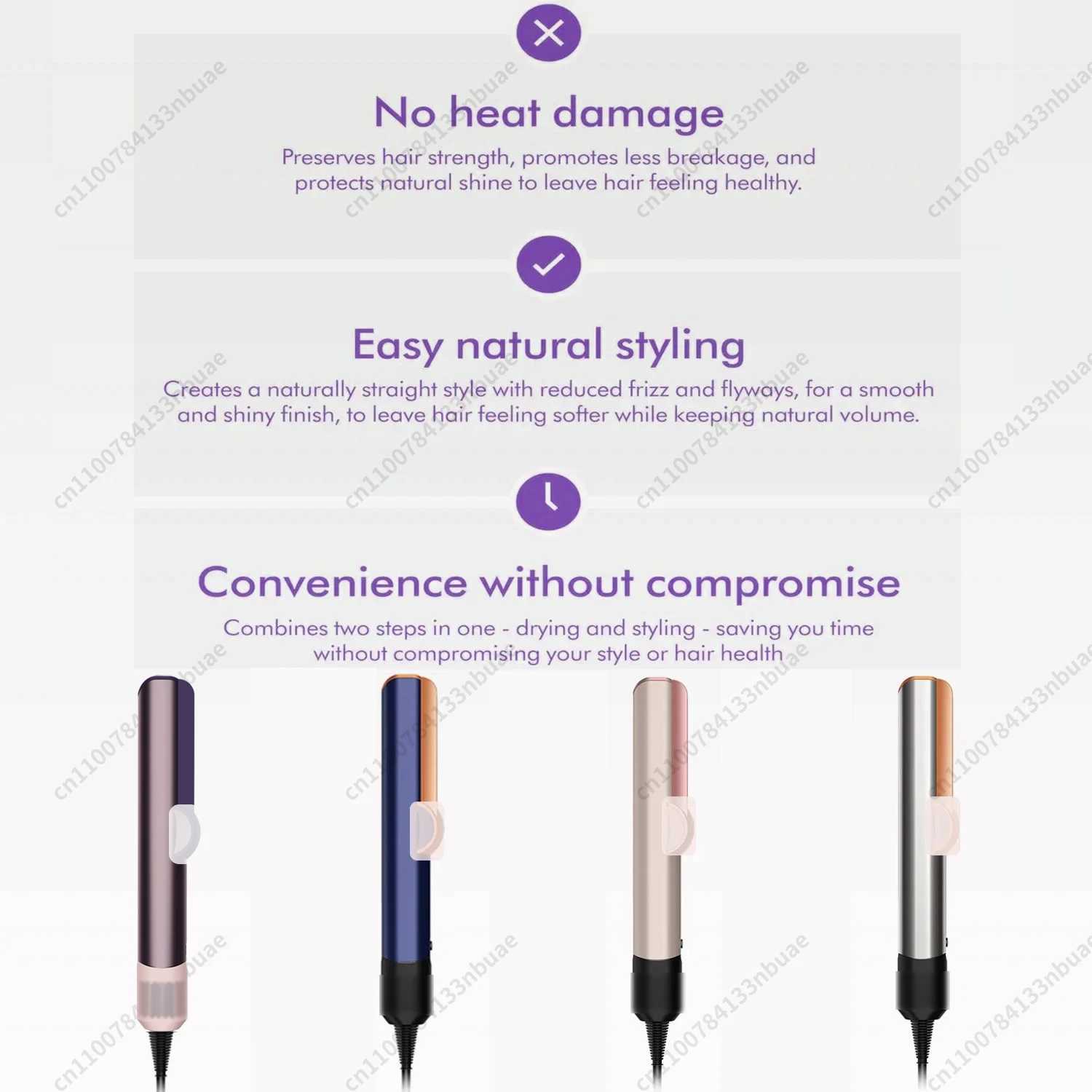 2 IN 1 Professional Straightener Dryer Heat-Up Hair Flat Negative Ion Iron Long-Lasting Styling ToolXJ250621