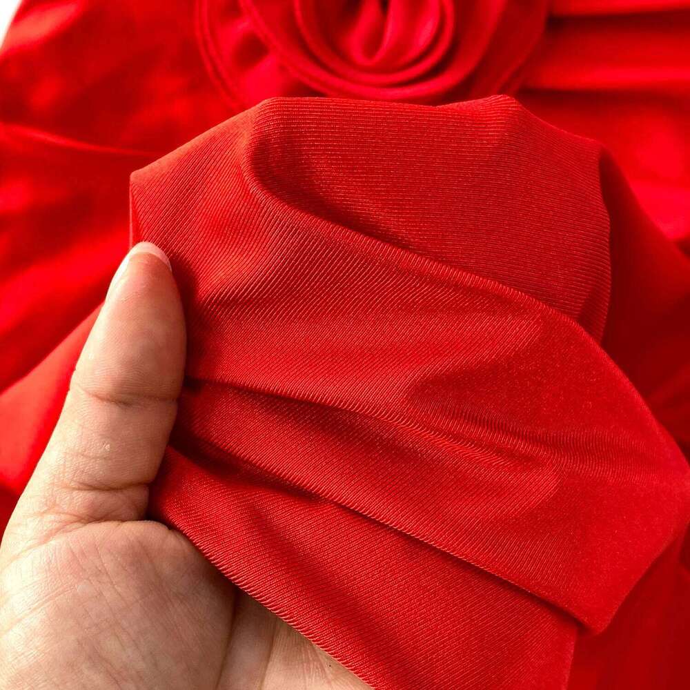 Sexy Elegant Chic Three-Dimensional Slim Dress Casual Beach Party Vintage Women Summer Fashion Clothing