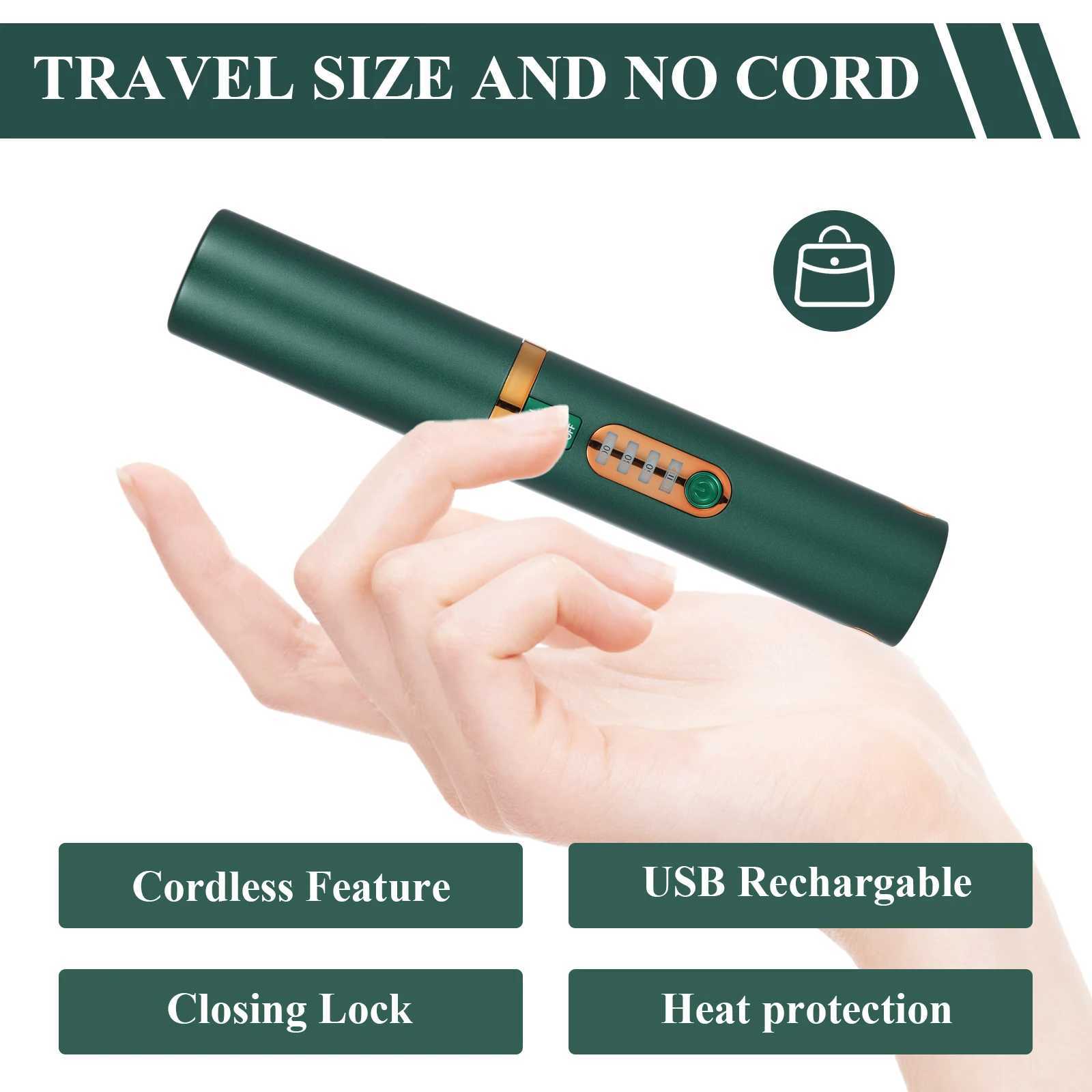 Electric Hair Curler Hair Flat Iron Portable Wireless Rechargeable Hair Straightening Iron Curling Iron Hair StraightenerXJ250621
