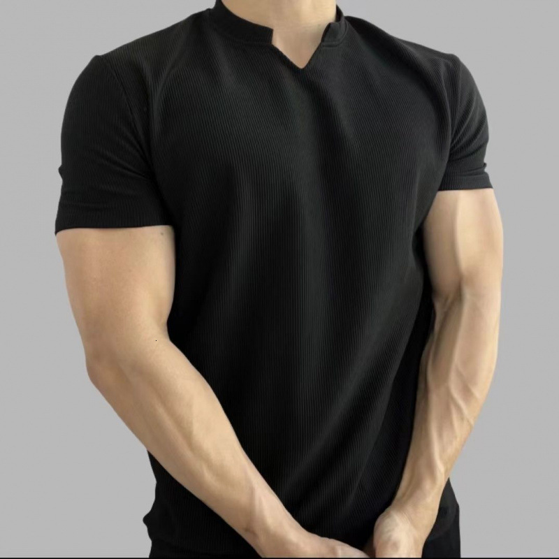 Cuff AdjustmentFitness Sports Short Summer New 280g High-Quality Texture Anti-Wrinkle Quick-Dry T-Shirt