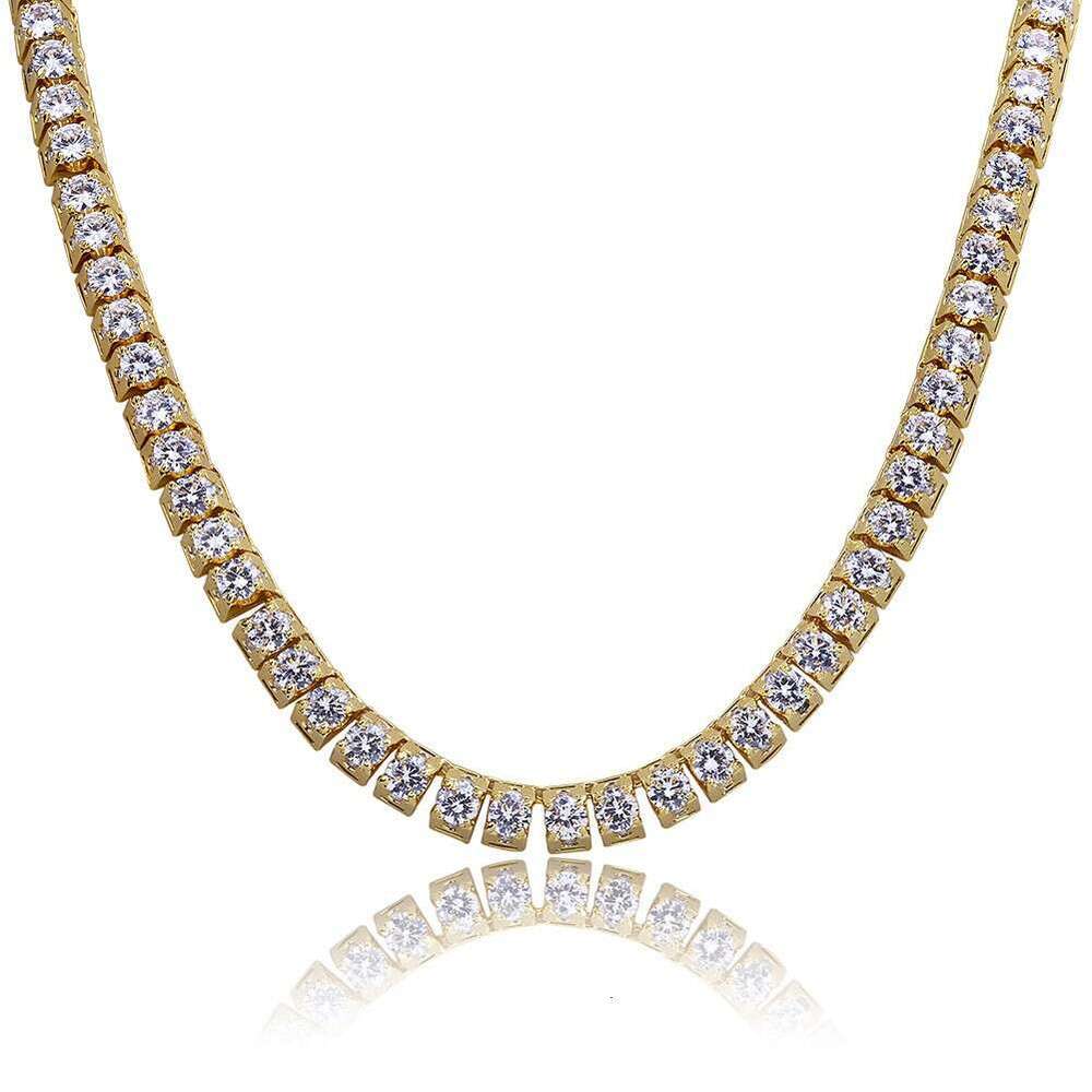 Trapezoidal Zircon Hip Hop Unisex Necklace Jewelry