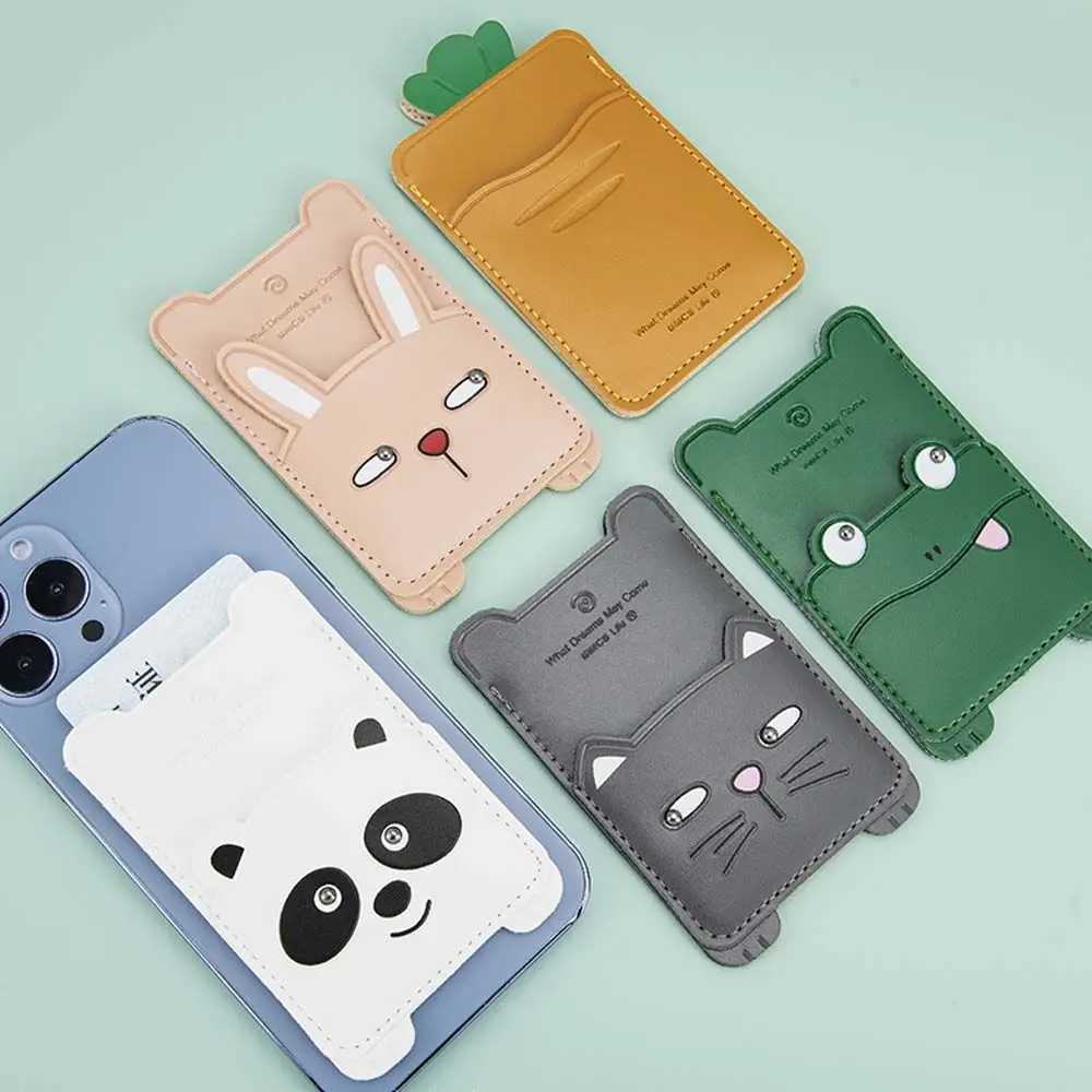 Holder Cartoon Card Sleeve Adhesive Sticker Storage Wallet Phone Card Holder Mobile Wallet Phone Back Pocket Z250621