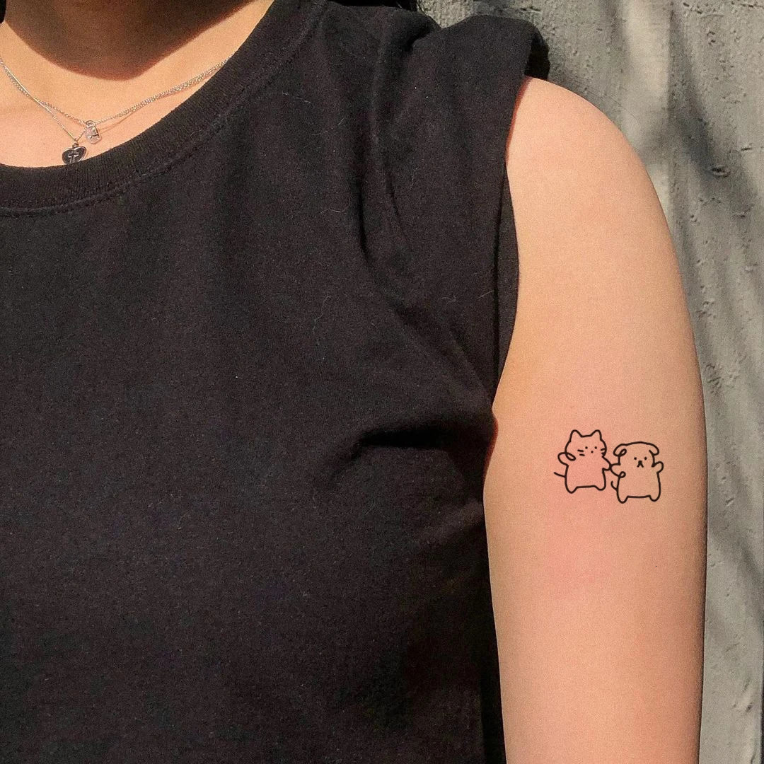 6pcs Waterproof Temporary Tattoo Sticker Minimalist Tattoo Pattern Personality Tatoo Women Men Disposable Tattoo Stickers 250619