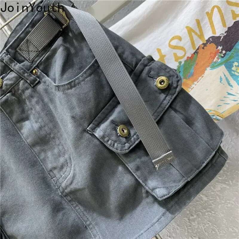 Harajuku Women Skirt 2025 Faldas Mujer De Moda Casual Fashion Korean Jupe Slim Waist Pockets Summer Saia Bodycon Mini Y2k Skirts
