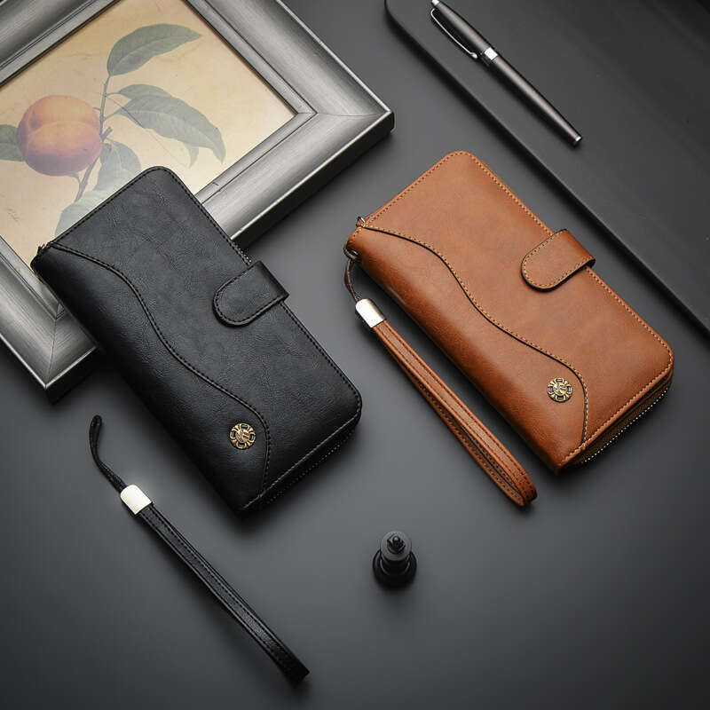 Hot Selling Men's Handbag Zipper Long Wallet Multi-functional Clasp Clutch Phone Bag wallet designer mens wallet