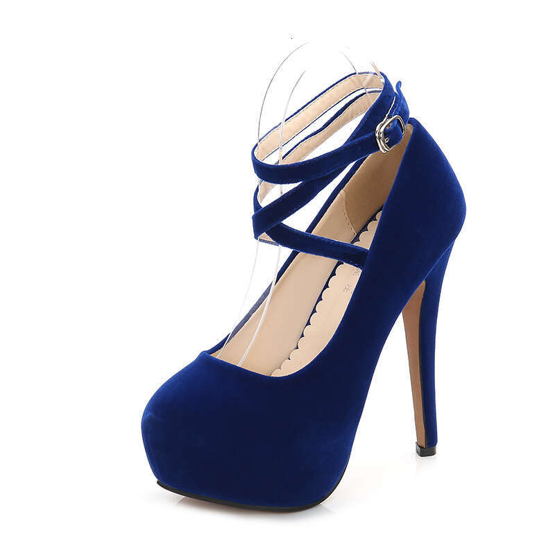 2024 Summer New Fashion Cross Strap Large Size High Heels Women Nightclub Shoes