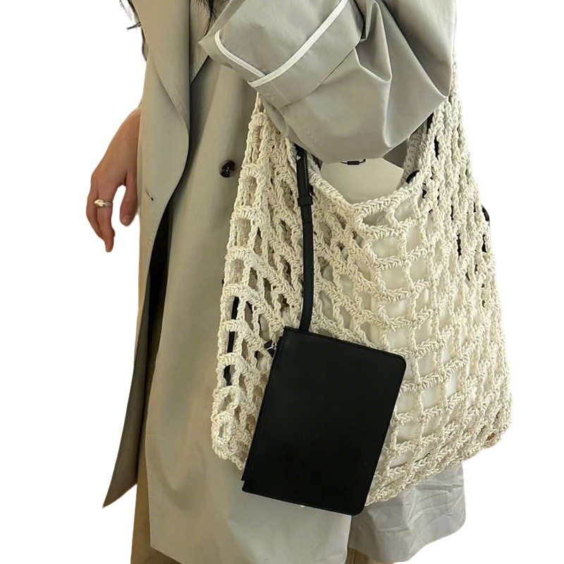Free shipping designer bag 2025 New Simple Versatile Shoulder Bag Crossbody Bag Women Bag Mesh Bag Shopping Bag Korean Casual Bag Personality Trend