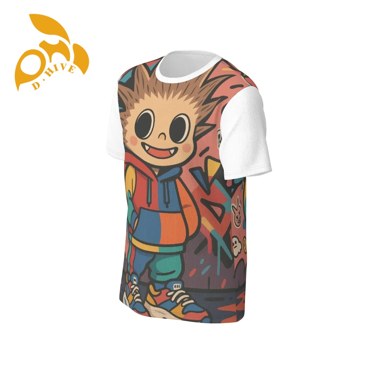 free shipping of customized fashionable All-Over Print Men's O-Neck T-Shirt | 190GSM Cotton | Birdseye with exquisite Round neck comfortable High
