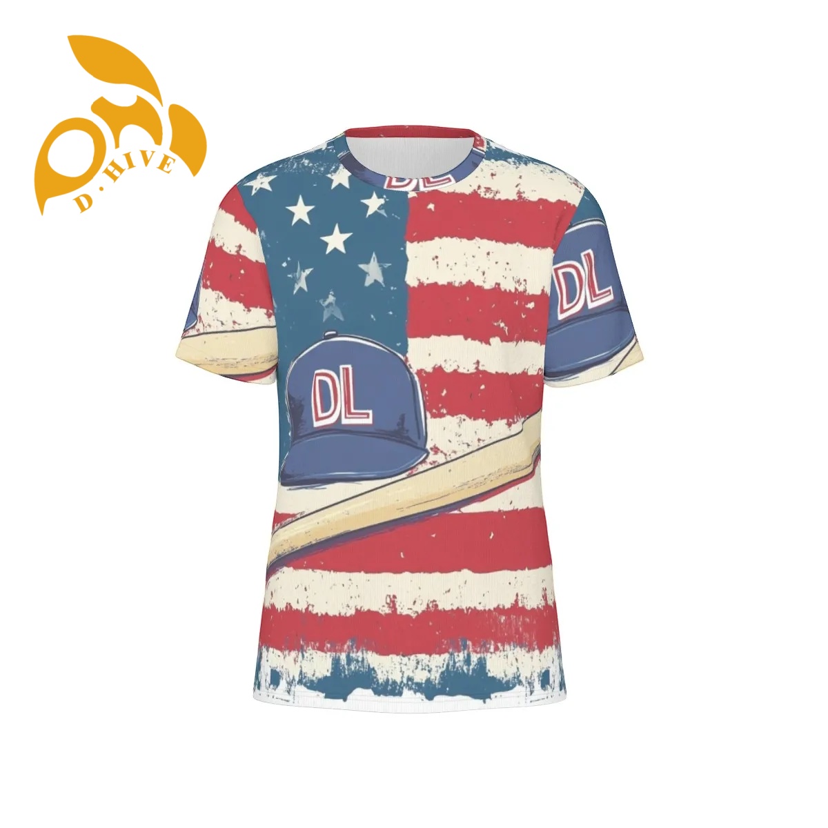 free shipping of customized fashionable All-Over Print Men's O-Neck T-Shirt | 190GSM Cotton | Birdseye with exquisite Round neck High-quality com
