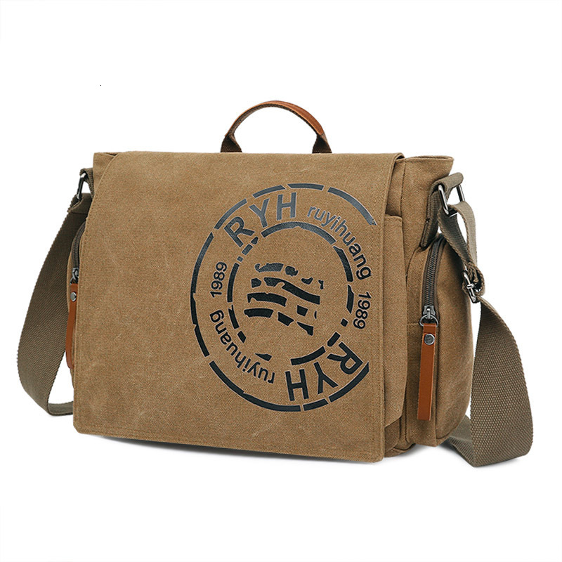 Free Shipping Designer Bag Canvas Men's Retro Travel Casual Handbag Luxury Bag Crossbody Bag Men's Briefcase Laptop Bag