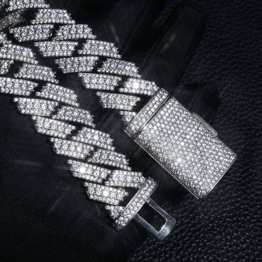 20MM 925 Sterling Silver Necklace Europe and the United States Popular Streetwear Hot Sell American Fashion Hiphop Cuban Link