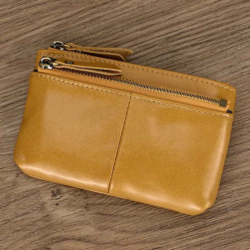 2025 Hot Sale Short Purse Genuine Leather Card Wallet For Men Women Wallet Coin Purse Cash Change Key Purse For Male Z250621