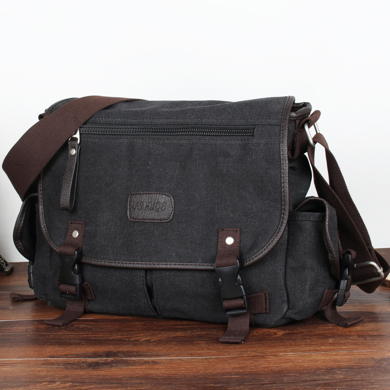 Free Shipping Designer Bag New Canvas Men's Messenger Crossbody Bag Men's Handheld Middle School Student Backpack Casual Single Shoulder Men