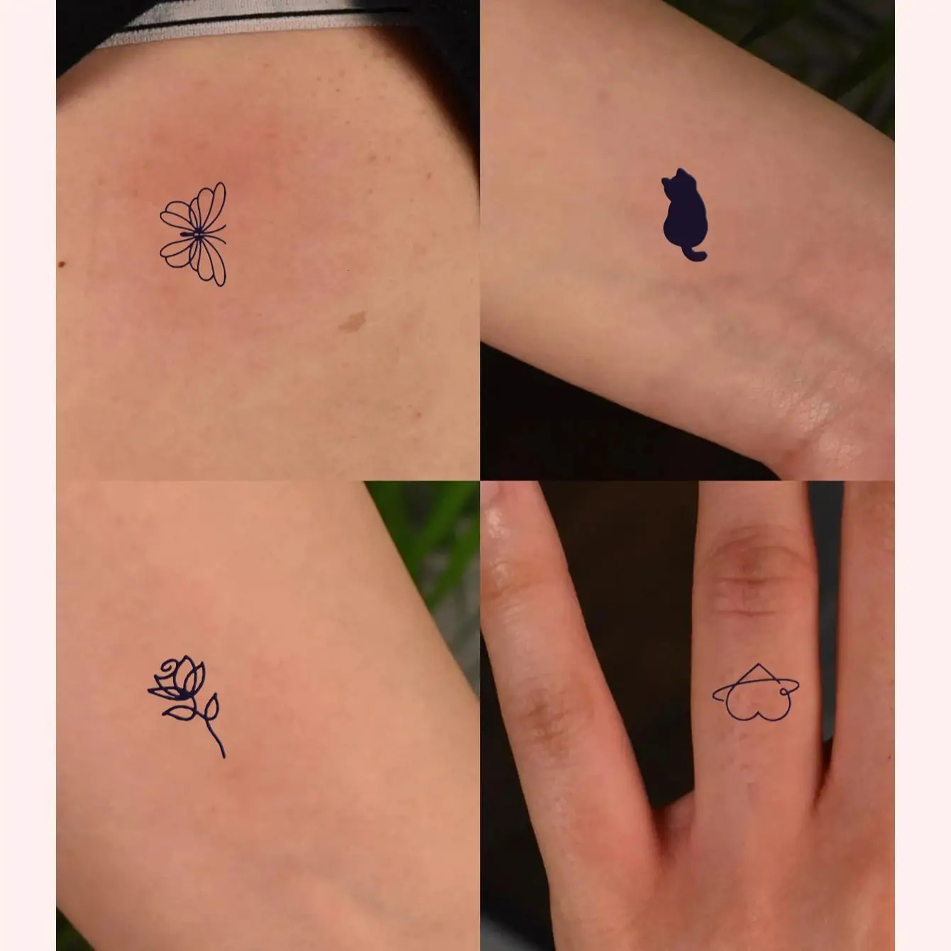 6pcs Waterproof Temporary Tattoo Sticker Minimalist Tattoo Pattern Personality Tatoo Women Men Disposable Tattoo Stickers 250619
