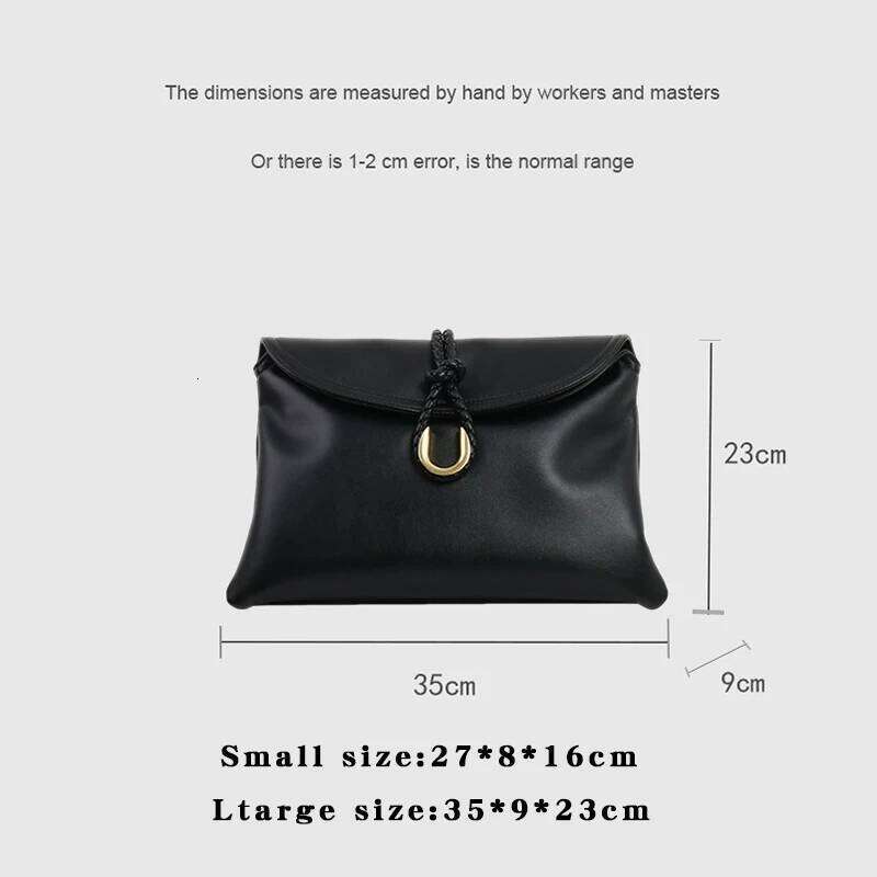 2025 Personalized Custom Genuine Leather Flip Handbag Women's Envelope Bag With Straps For One Shoulder Strap
