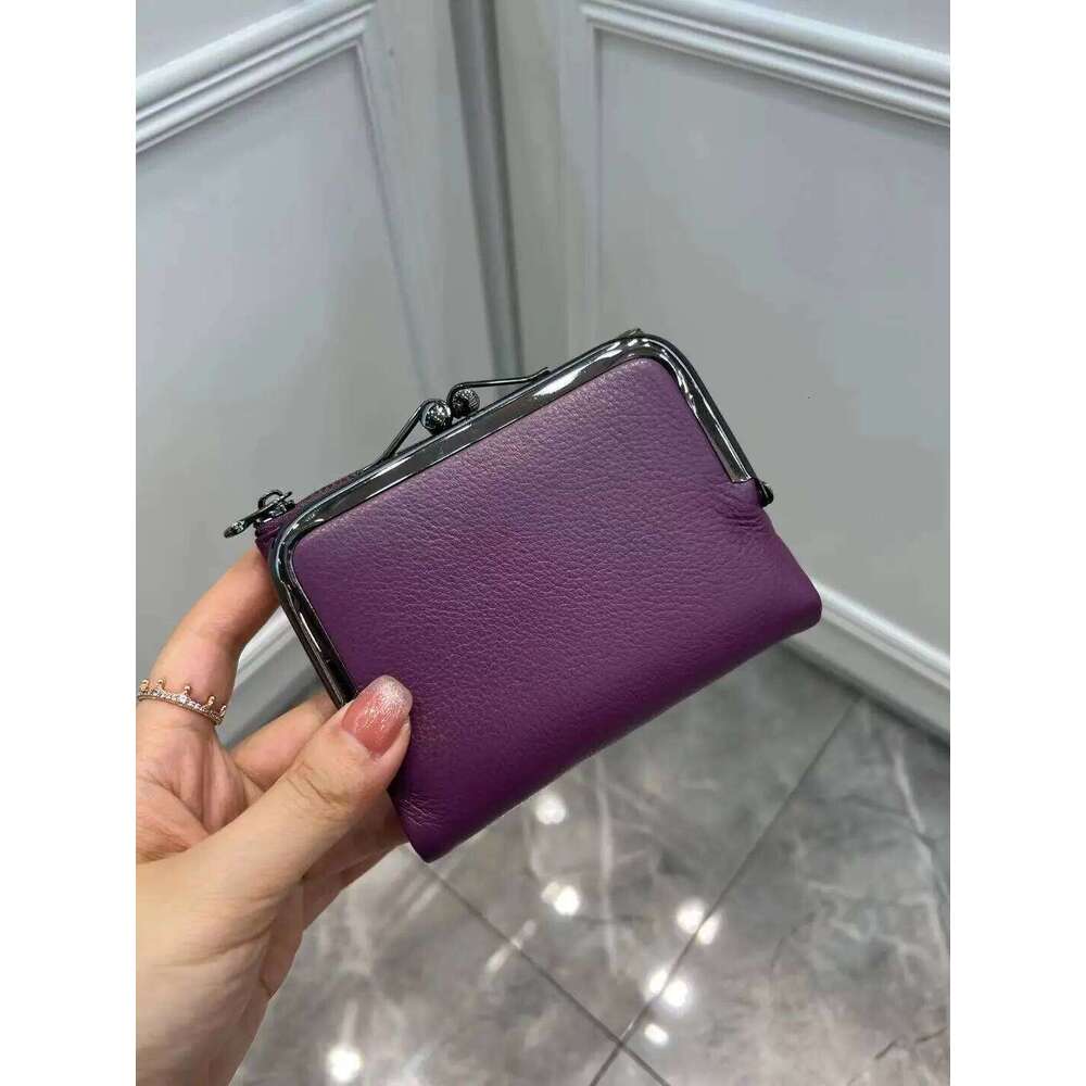 Coin Purse Genuine Leather Retro Handbag Short Women's Multifunctional Clip Zero Wallet Cowhide wallets Card holder