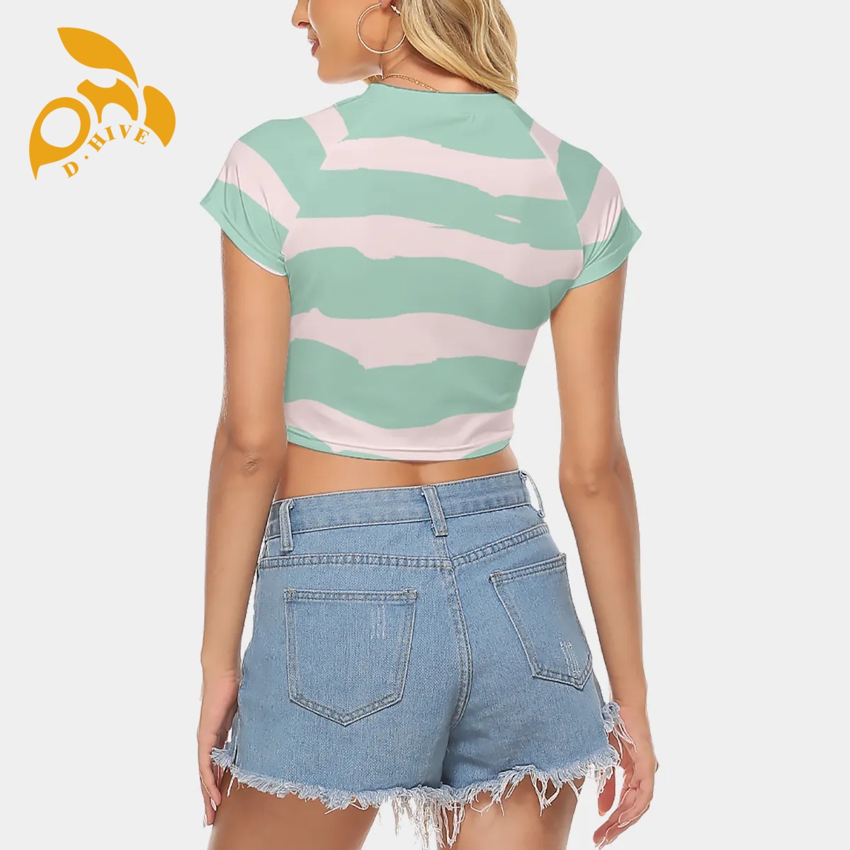 Free Shipping customized definition All-Over Print Women's Raglan fashion Cropped T-shirt high quality attractive