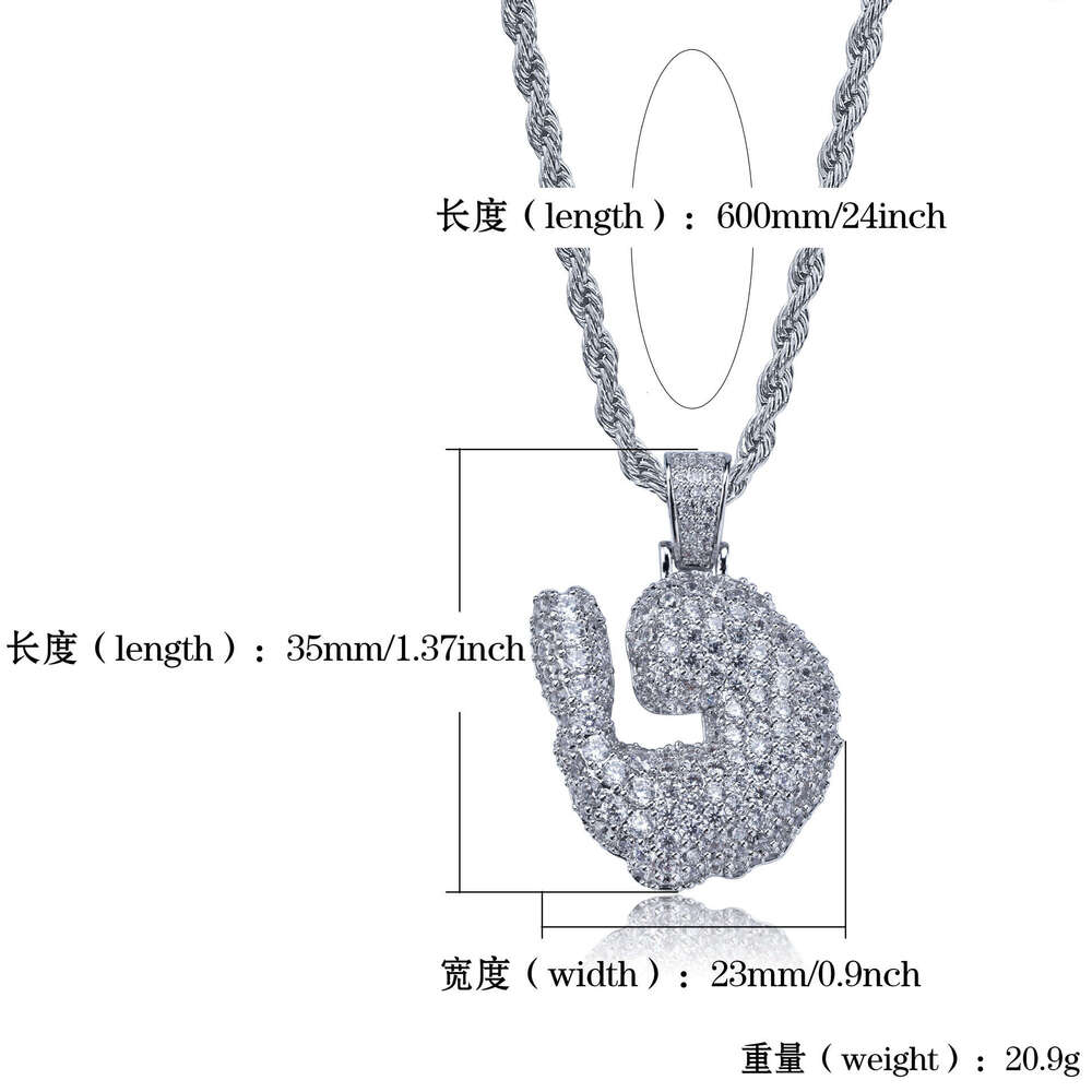 Hot Shrimp Hip-Hop Pendant Necklace Full Dia Copper Inlaid Zircon Jewelry Unisex Trendy Simple Accessories