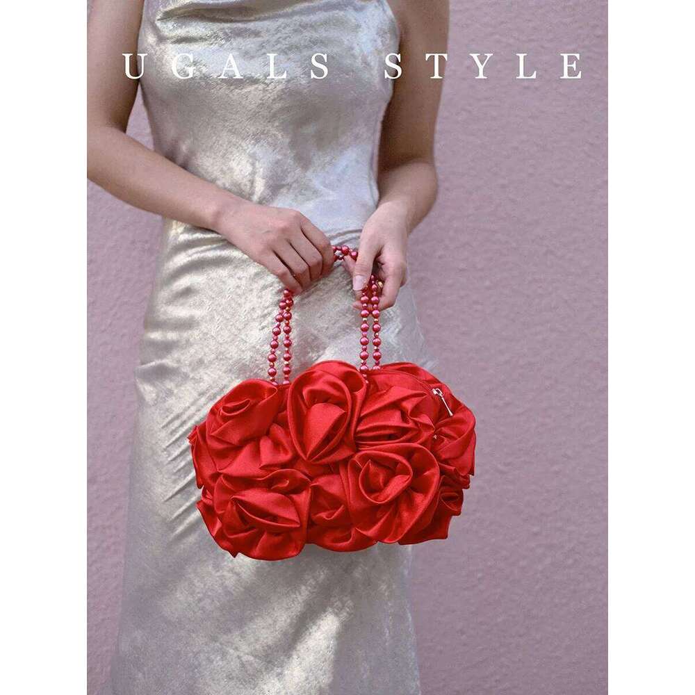 Designer Bag Dress Bag White Bride Clutches Ladies Party Handbag Woman Purple Evening Flower Bags Floral Wedding Clutch